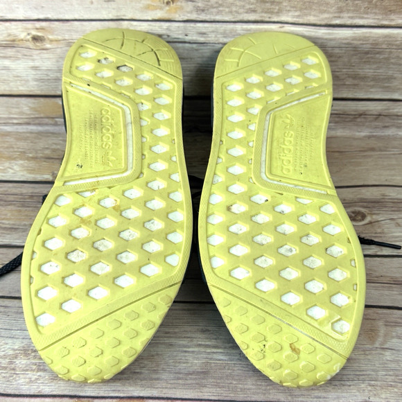 Adidas Mens NMD R1 Boost Disruptive Noise Yellow Black Running Walking Shoes 10